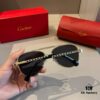 Cartier Men's 1:1 Replica Aviator Sunglasses, High-End and Elegant, Featuring Minimalist Signature Logo on Temples, Luxuriously Crafted, Eyewear for Sun Protection