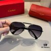 Cartier Men's 1:1 High-End Aviator Sunglasses, Elegant and Luxurious with Minimalist Signature Logo on Temples