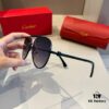 Cartier Men's Official Website 1:1 High-End Aviator Sunglasses