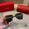 Cartier Men's Official Website 1:1 Large Aviator Sunglasses, High-End and Elegant, Minimalist Signature Logo on Temples, Luxuriously Crafted
