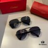Cartier Men's Official Website 1:1 Large Aviator Sunglasses, High-End and Elegant, Minimalist Signature Logo on Temples, Luxuriously Crafted