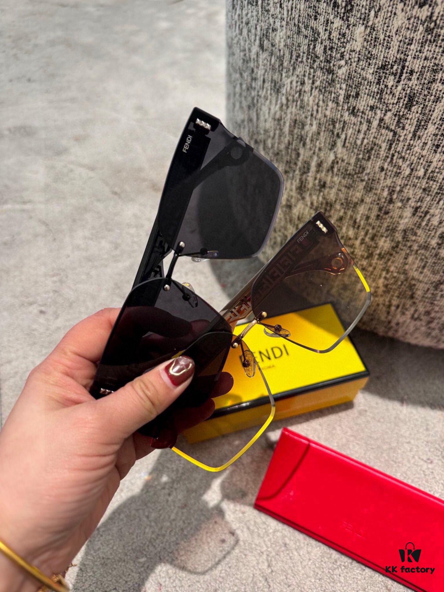Fendi Postaloy Polarized Sunglasses😎 New Fashion Chic Sun Glasses to Reduce Glare and Block Harmful Radiation😊 A Must-Have for Travel, Outfits, and Driving🌸