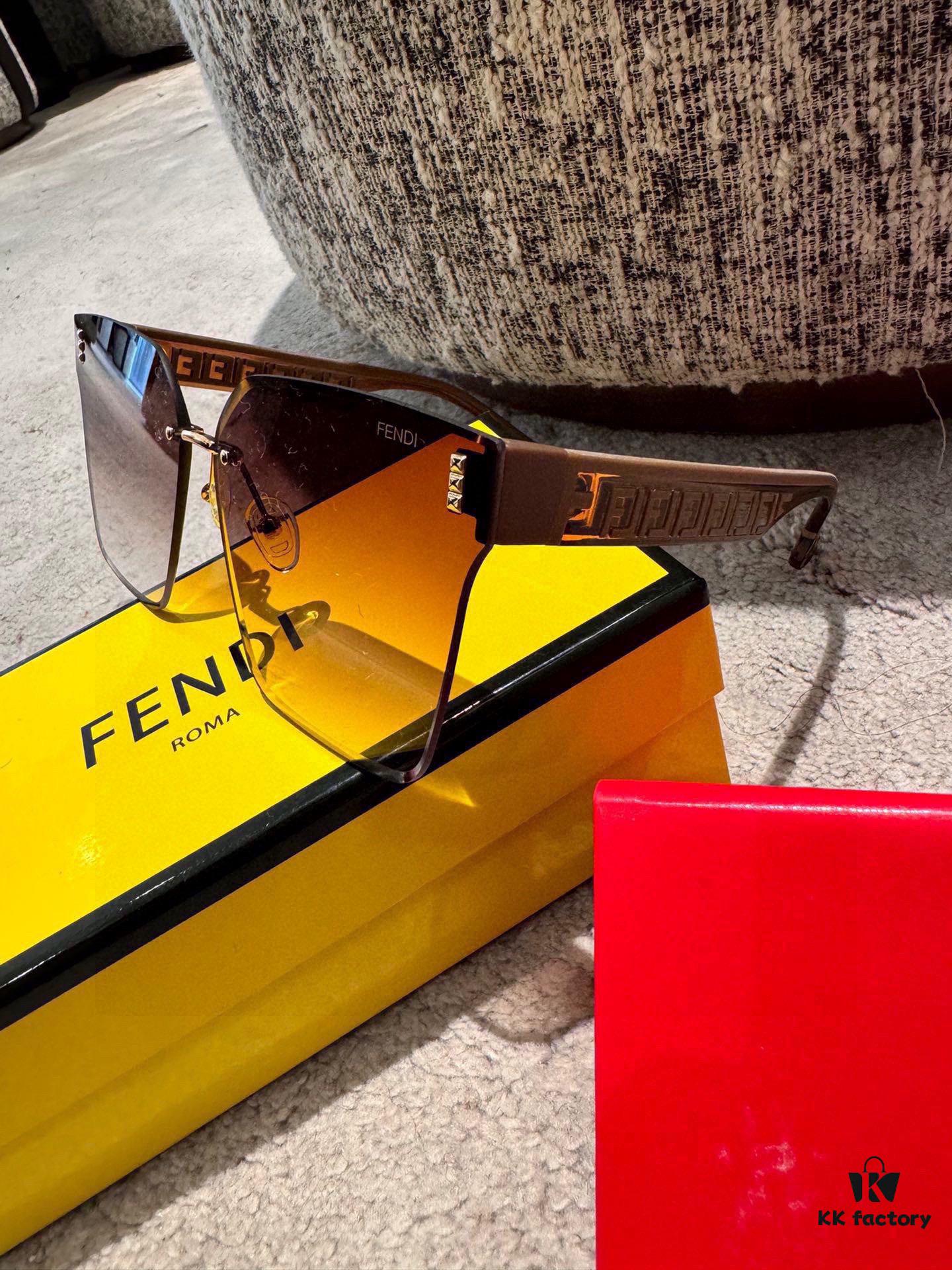 Fendi Polarized Resin Sunglasses New Style Chanel-Inspired Sun Glasses Reduce Glare, Block Harmful Radiation, Essential for Travel and Daily Wear, Suitable for Driving