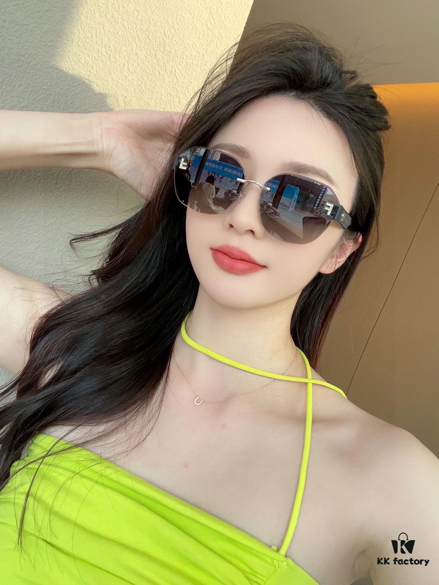 High-Definition Fendi Nylon Polarized Sunglasses for Women