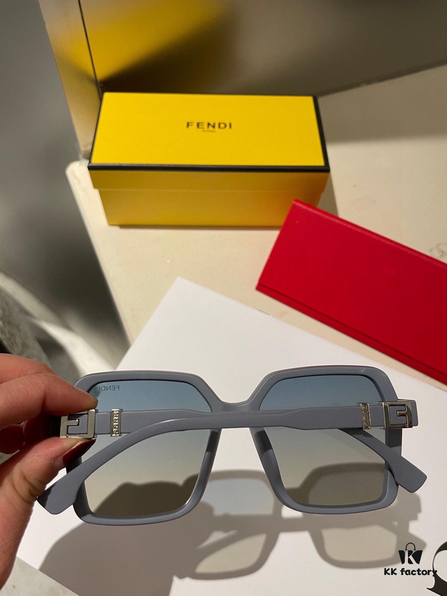 Fendi Women's Polarized Sunglasses 🕶️ Fashionable Face-Framing Designer Style Trendy Sunglasses Live-Stream Recommended Model (6109)
