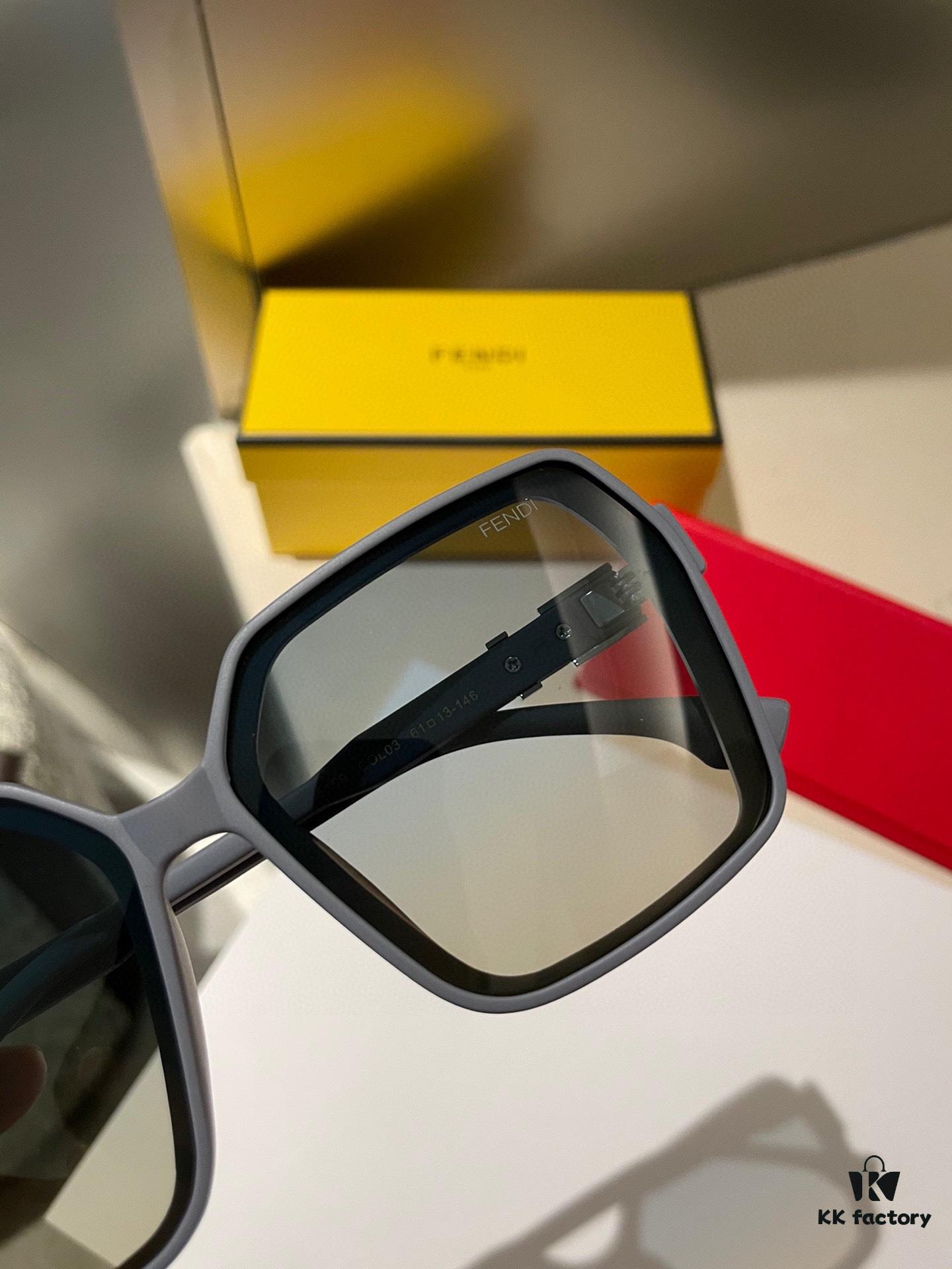 Fendi Women's Polarized Sunglasses 🕶️ Fashionable Face-Framing Designer Style Trendy Sunglasses Recommended in Live Stream (6109)