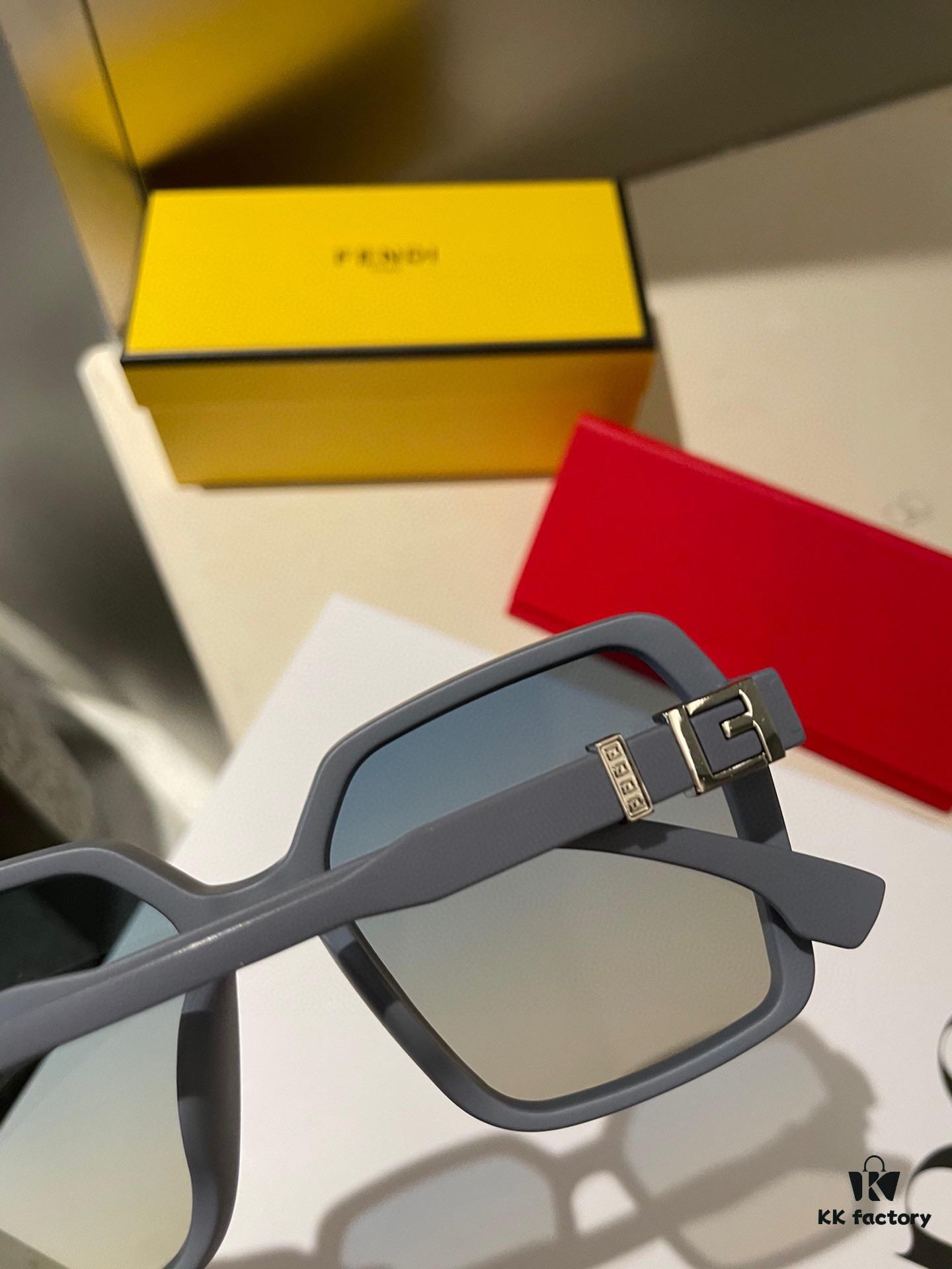 Fendi Women's Polarized Sunglasses 🕶️ Fashionable Face-Framing Designer Style Trendy Sunglasses Recommended in Live Stream (6109)