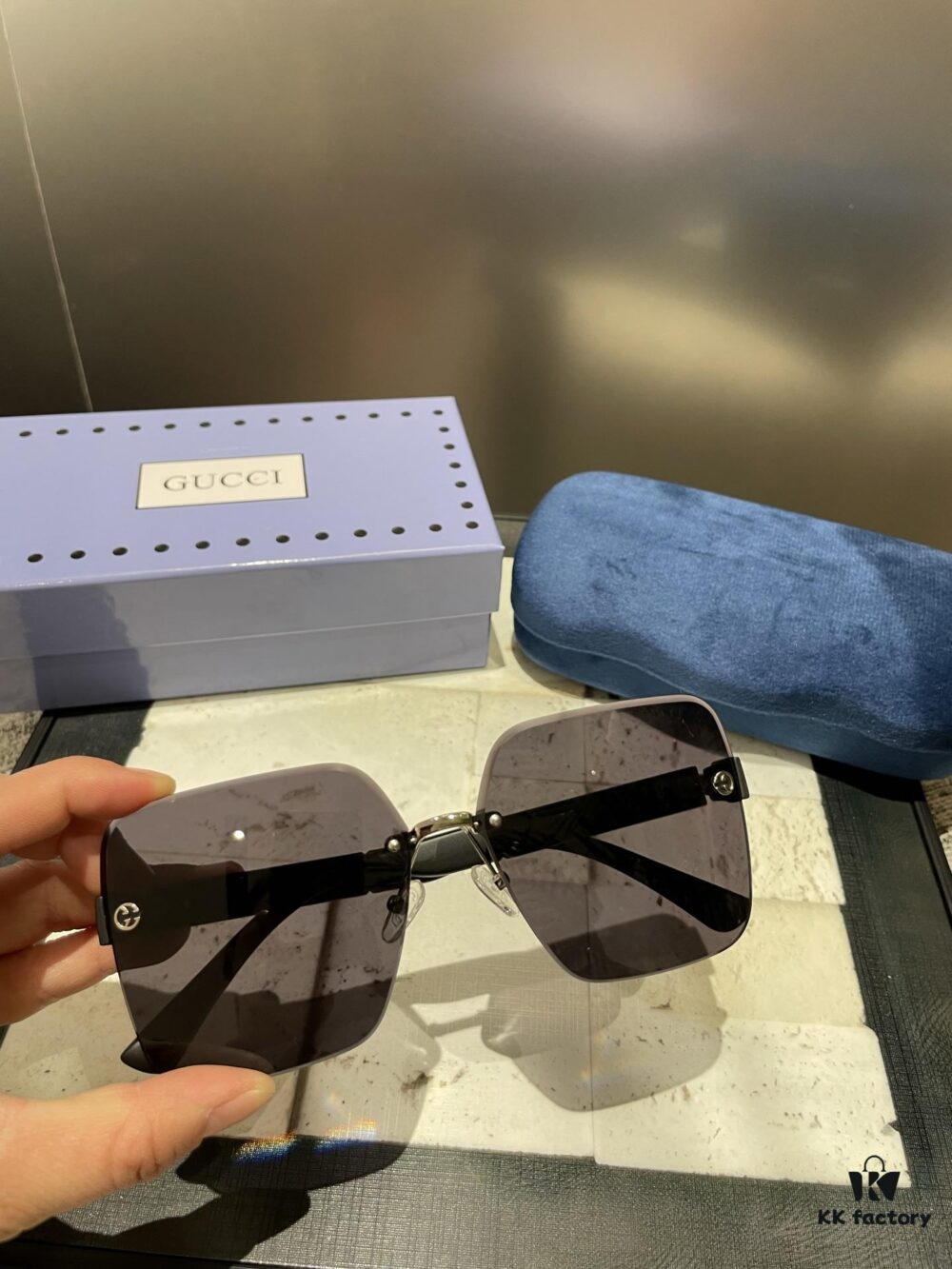 Gucci Polarized Metal Women's Sunglasses