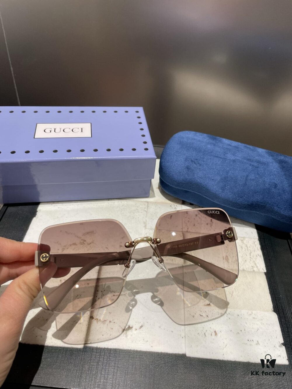 Gucci Polarized Metal Women's Sunglasses