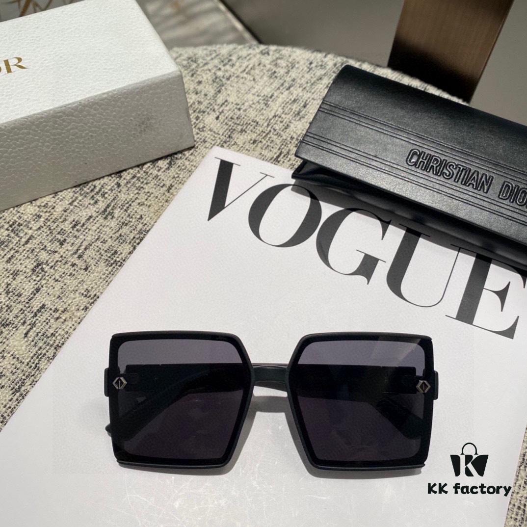 Dior Women's Oversized Sunglasses with HD Polarized Lenses, Slimming and Face-Framing, Fashionable and Trendy, Influencer Live-Streaming Hit (7819)