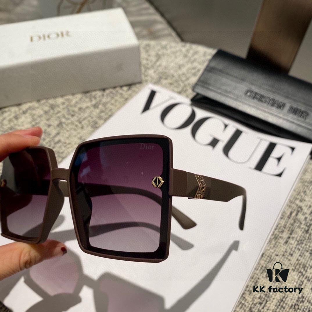 Dior Women's Oversized Sunglasses with HD Polarized Lenses, Slimming and Face-Framing, Fashionable and Trendy, Influencer Live-Streaming Hit (7819)