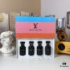 Louis Vuitton LV Black Bottle Limited Edition Travel Set of Four 30ml x 4 with Sprayers, Including Night Fire, Floating Shadow, Saabo Rose, Pure Oud