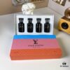 Louis Vuitton LV Black Bottle Limited Edition Travel Set of Four 30ml x 4 with Sprayers, Including Night Fire, Floating Shadow, Saabo Rose, Pure Oud