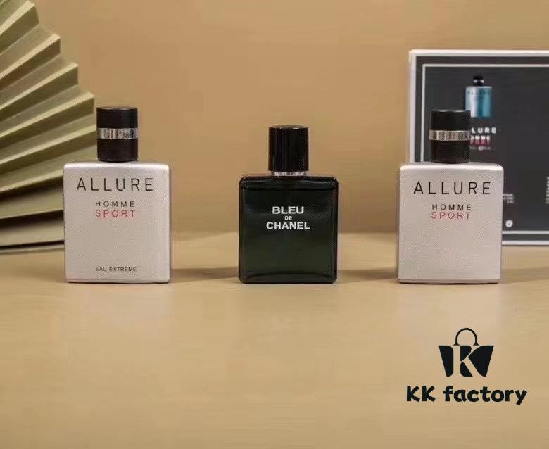 CHANEL Chanel Men's Perfume Set of 3 * 25ml, Classic Trio – A Collection of Three Distinct Fragrances: Bleu Eau de Toilette, Allure Sport, and Allure Sport Cologne