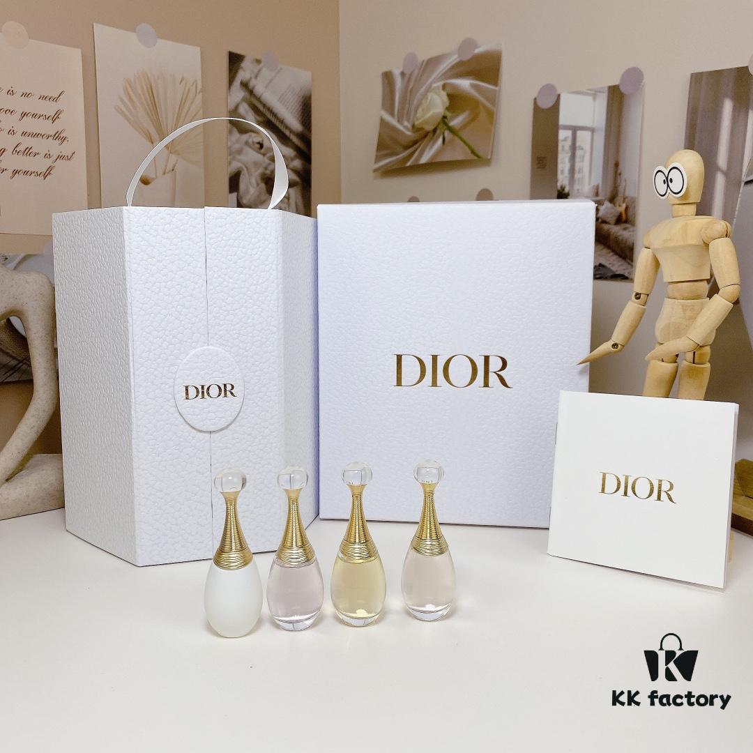 Free Shipping Dior J'adore Perfume Gift Set, Castle of Dreams J'adore Collection 4-Piece Set, Christmas Birthday Gift Box for Women, Includes Official Store Tote Bag