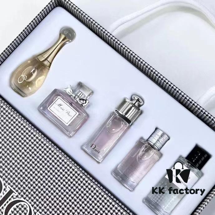 Dior Check Pattern Vintage Perfume Sample 7.5ml Three-Piece Set