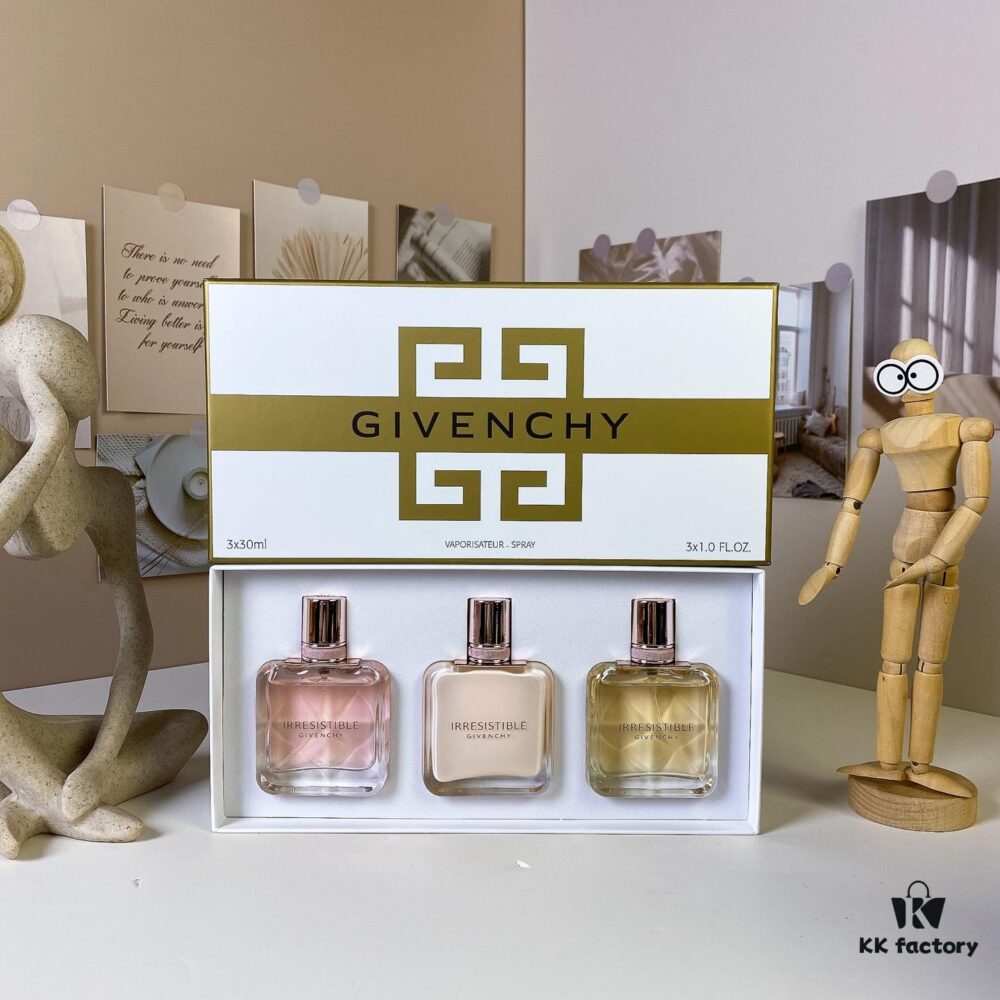 Givenchy L'Interdit Eau de Toilette Mini Set for Women 30ml×3 with Spray Caps, Includes: L'Interdit Eau de Toilette, Rose L'Interdit Eau de Toilette, L'Interdit Intense Eau de Parfum