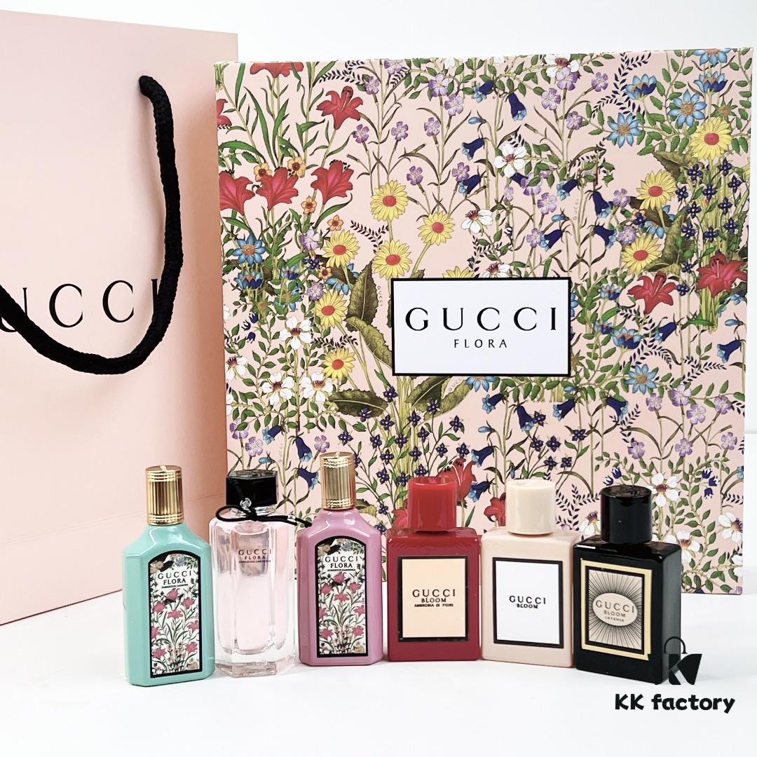 Free Shipping Gucci Garden Luxury Perfume Sample Set of 6! Scents: Anekke Gardenia, Anekke Jasmine, Bloom Gardenia, Flora Pink, Rouge Flora, Bloom Ambre