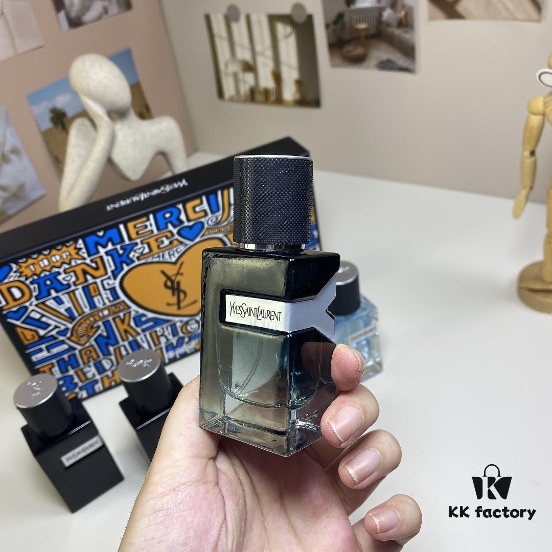 Yves Saint Laurent Y Men's Four-Piece Set 30ml*4 with Spray Heads, Including Eau de Toilette, Eau de Parfum, Parfum Edition, and Intense Edition