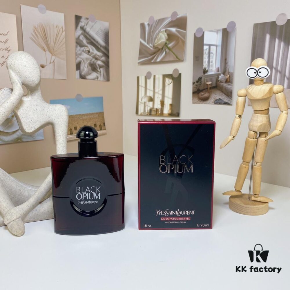 Free Shipping Saint Laurent Deep Red Cherry Black Opium 90ml Women's Perfume
