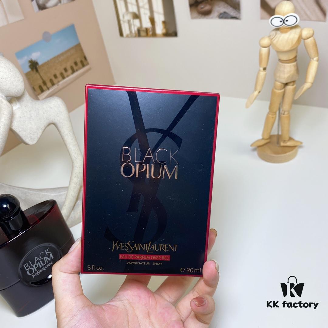 Free Shipping Saint Laurent Deep Red Cherry Black Opium 90ml Women's Perfume