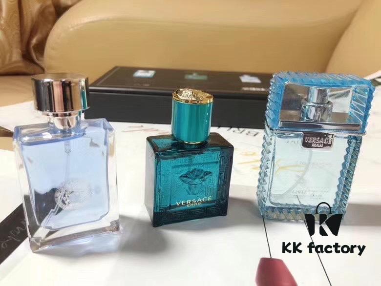 Versace New Men's Perfume 3-Piece Set *30ml with Spray, Including Cloud Light Scent 30ml, Eros Men's Perfume 30ml, and Self-Titled Men's Perfume 30ml