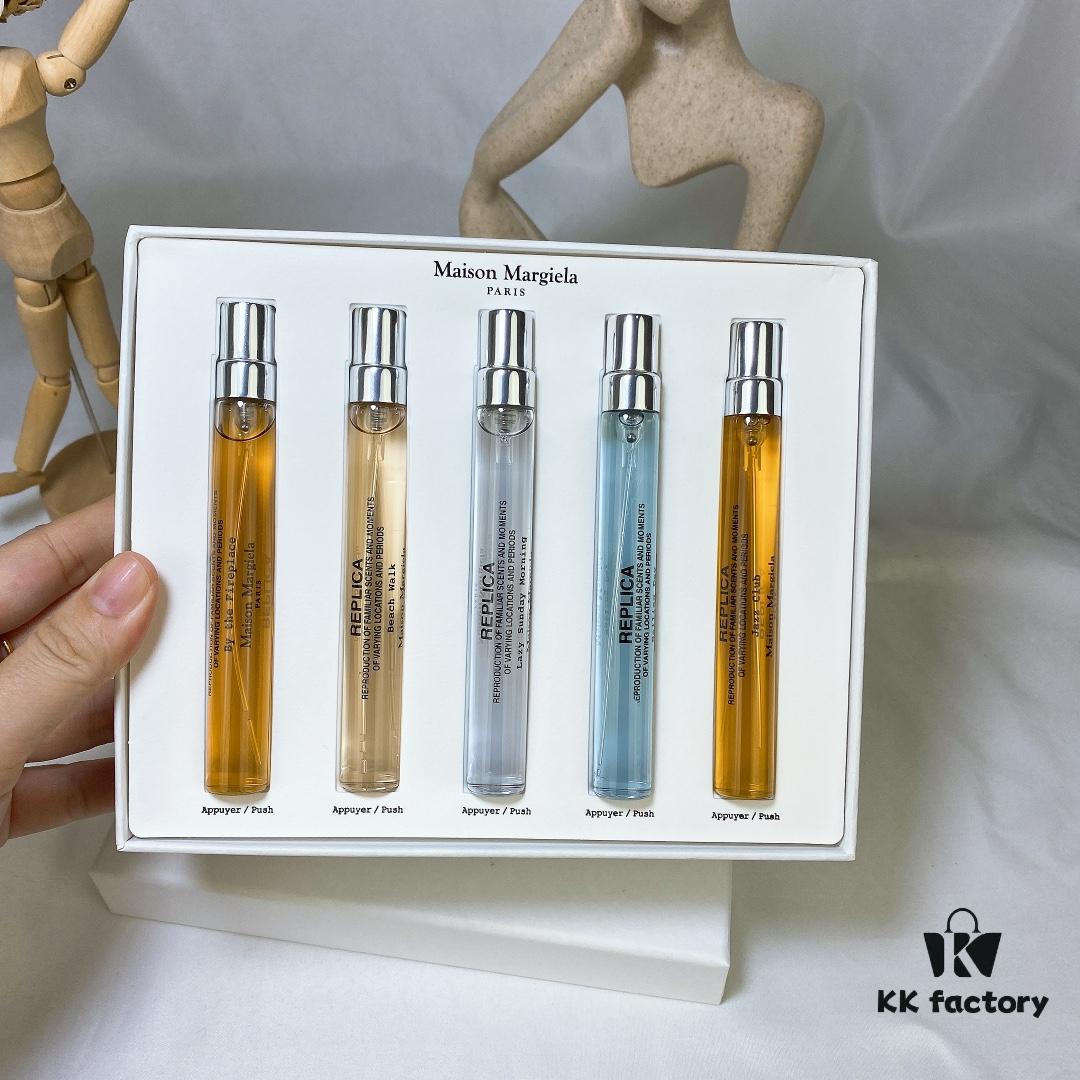Maison Martin Margiela Replica Five-Piece Perfume Set, 5 x 10ml with Spray, Includes: Beach Walk, Lazy Sunday, By the Fireplace, Sailing Day, Jazz Club