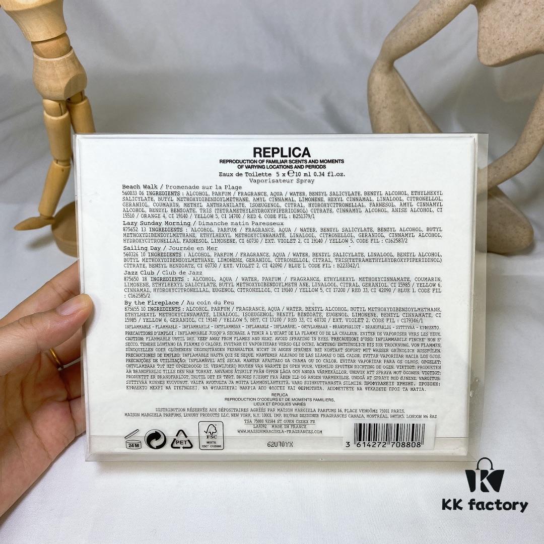 Maison Martin Margiela Replica Five-Piece Perfume Set, 5 x 10ml with Spray, Includes: Beach Walk, Lazy Sunday, By the Fireplace, Sailing Day, Jazz Club