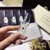 Authentic Retail Genuine Jo Malone Perfume Set of 5 Mini Bottles (Lime Basil & Mandarin + Orange Blossom + Bluebell + Blackberry & Bay + English Pear & Freesia) 9ml with 5 Spray Heads