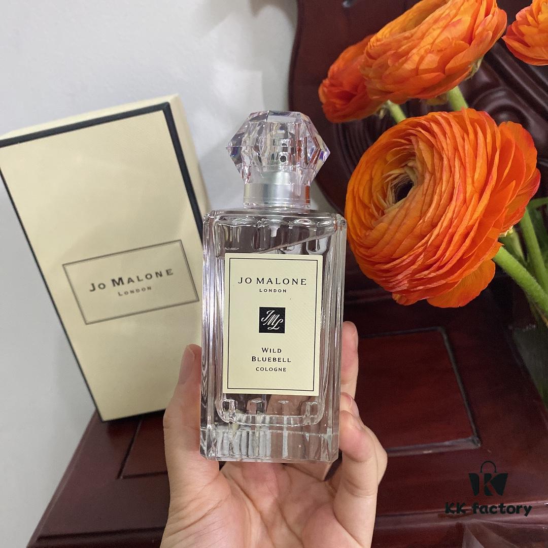 Blue Wind Bell Perfume 100ml, JoMalone 2020 Christmas Limited Edition Gemstone Bottle in Pleated Design with Gift Box Packaging