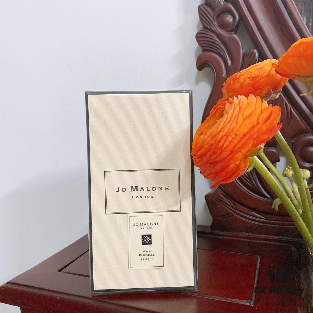 Blue Wind Bell Perfume 100ml, JoMalone 2020 Christmas Limited Edition Gemstone Bottle in Pleated Design with Gift Box Packaging