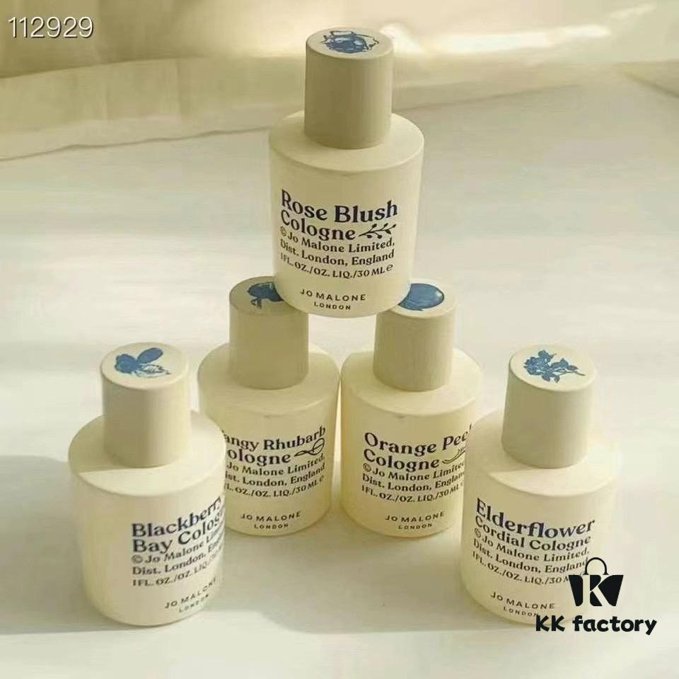 Jo Malone Jam Collection Perfume Set! 30ml × 5 with spray nozzles. Includes: Elderflower, Blackberry & Bay, Red Roses, Rhubarb & Custard, Citrus Peel.