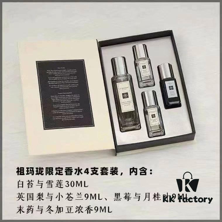 Jo Malone London Perfume Gift Set Four-Piece with Gift Bag, including: 30ML White Moss & Snowbell, Mini English Pear & Freesia 9ML, Blackberry & Bay Leaf 9ML, Myrrh & Tonka 9ML