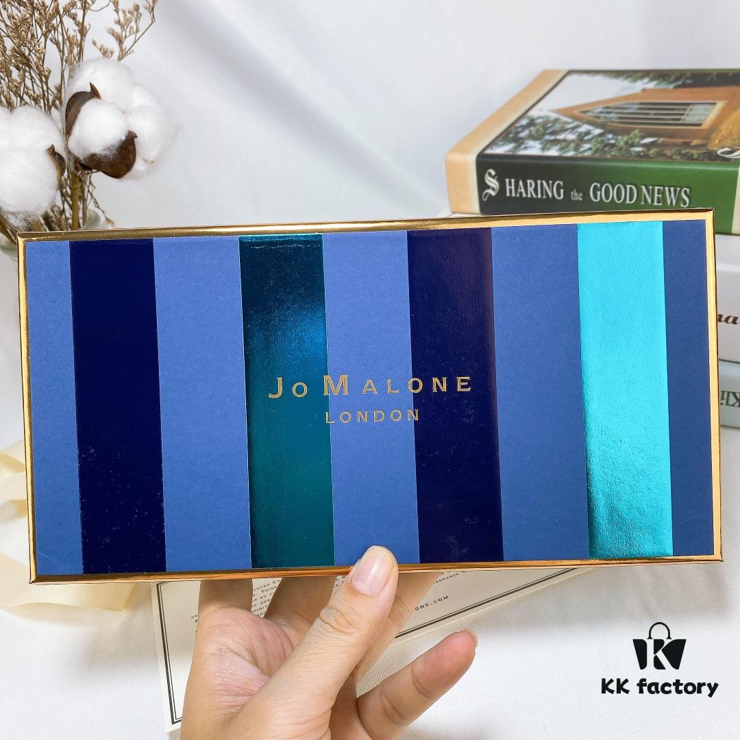 Jo Malone Counter Exclusive Christmas Blue 5-Piece Set, Mini 9ml Each with Atomizer,  ️ Authentic Hexagonal Sprayer, Scents: Lime, English Pear, Honeysuckle, Peony, Sea Salt