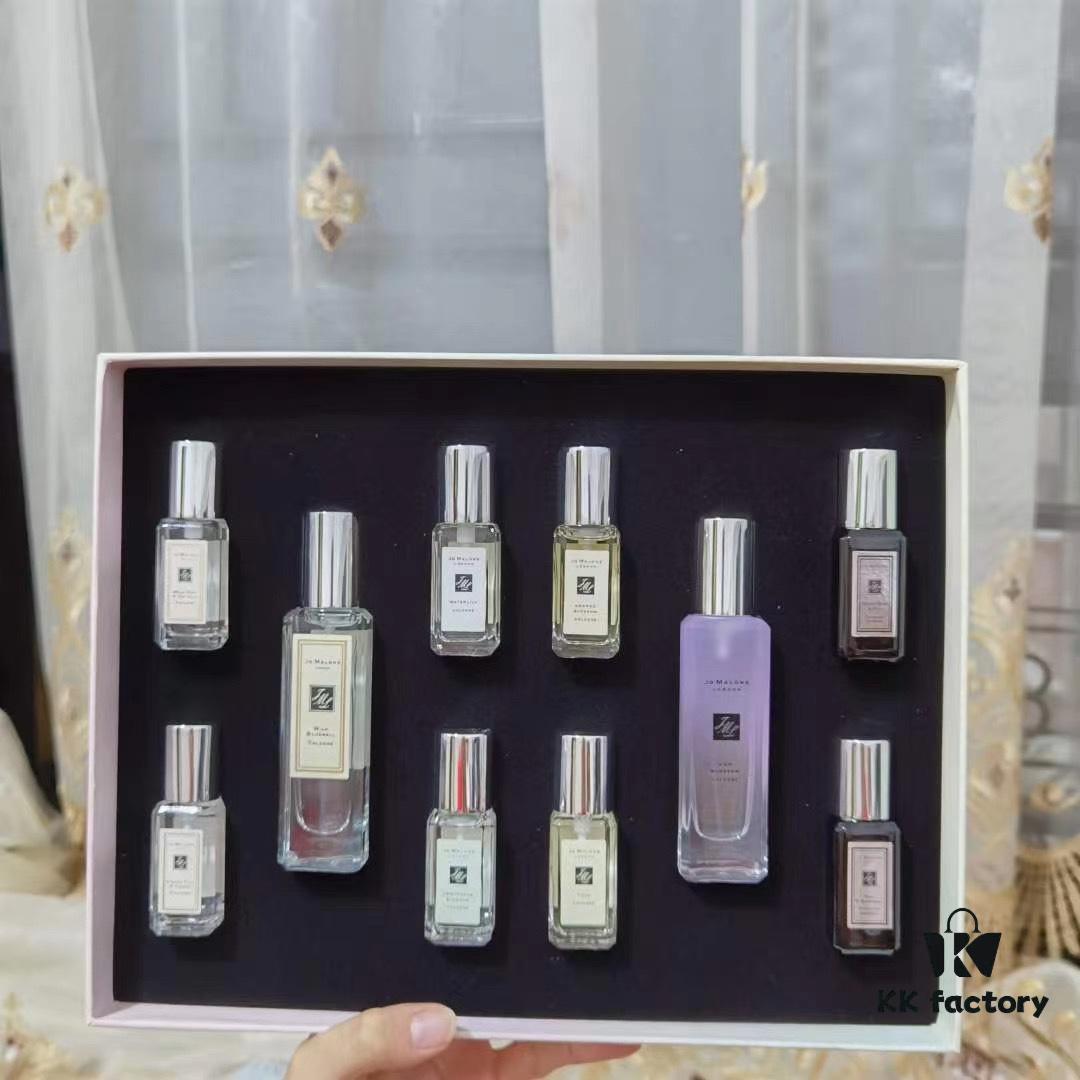 Jo Malone Perfume 10-Piece Set 🔜 Cabinet Quality ‣ 2 Full-Size + 8 Travel Sizes, 2 x 30ml / 8 x 9ml Gift Edition