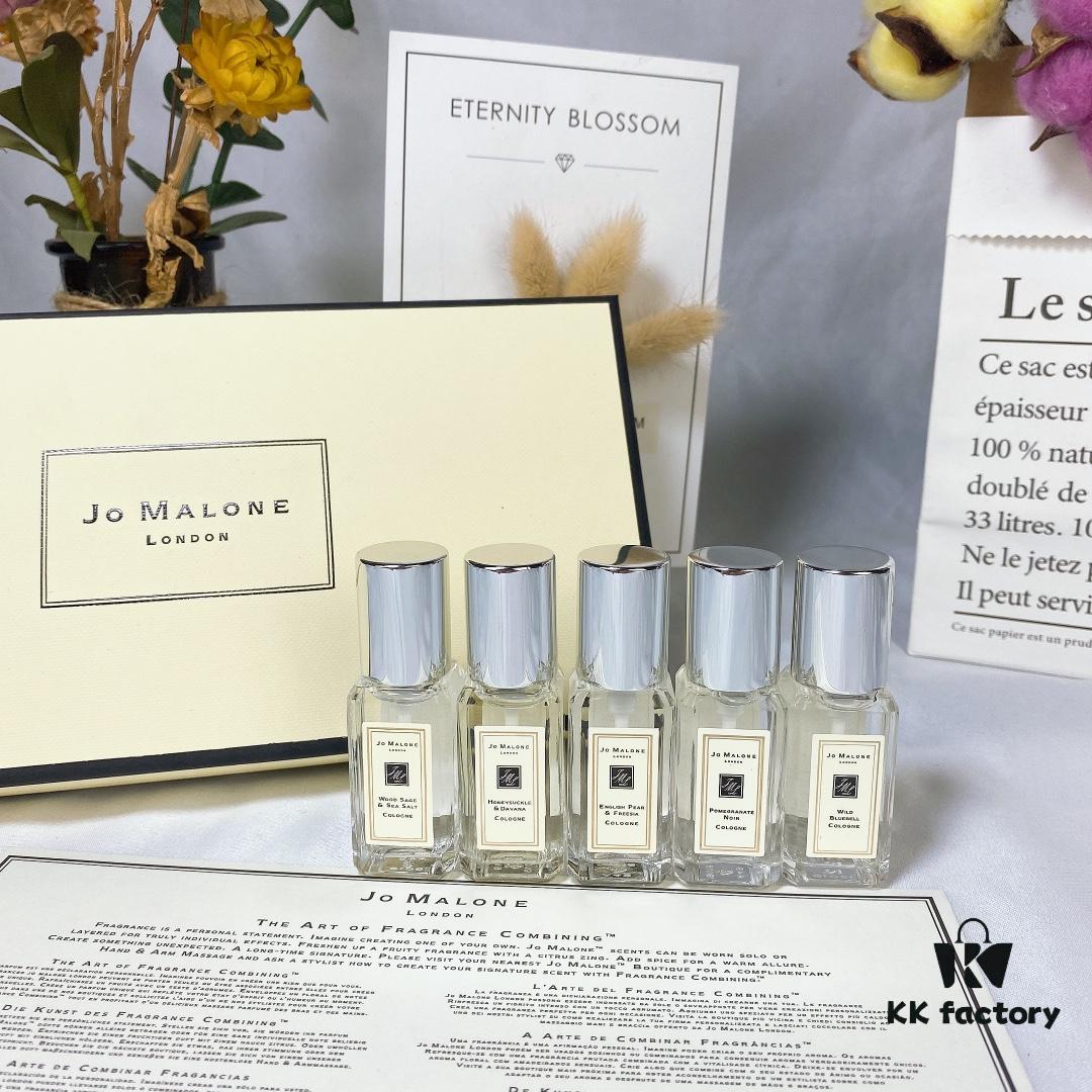 New Jo Malone Perfume Set of 5 x 9ml, White Bottle Christmas Limited Edition