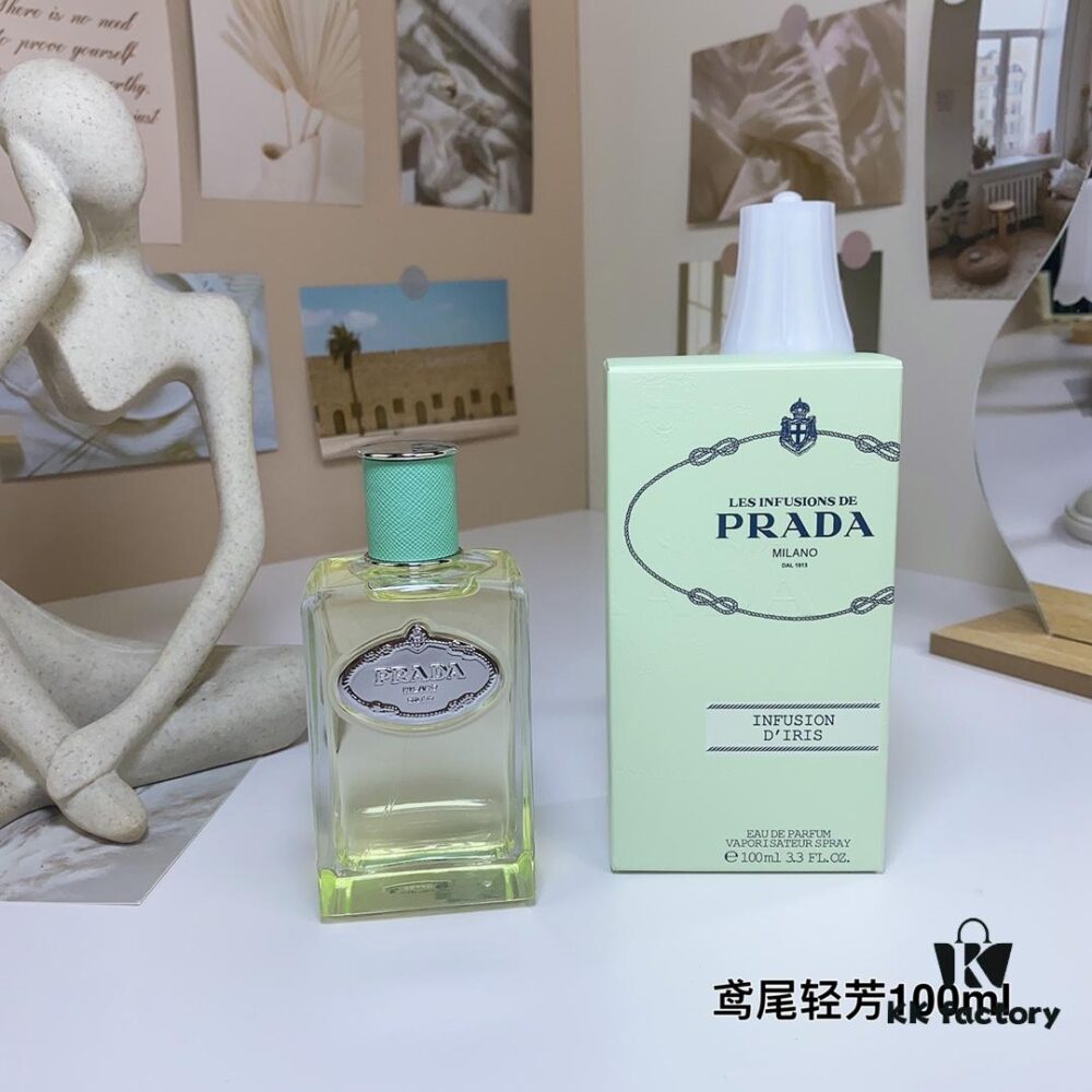 PRADA Les Infusions Iris Tendre Eau de Parfum - Woody Floral Fragrance, Long-Lasting, 100ml