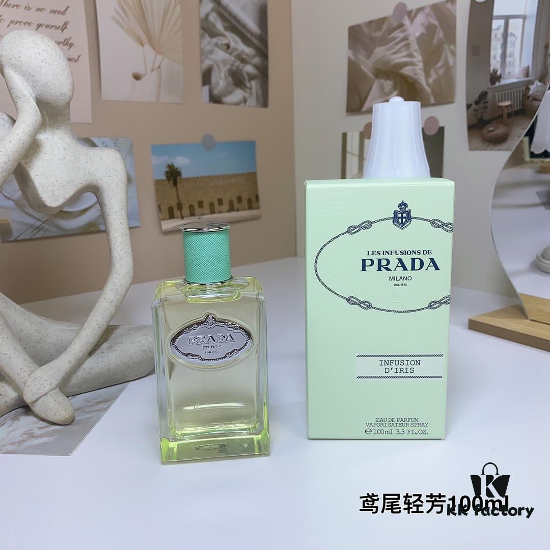 PRADA Les Infusions Iris Tendre Eau de Parfum - Woody Floral Fragrance, Long-Lasting, 100ml