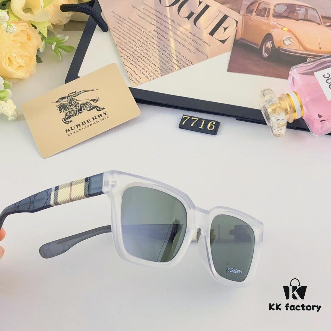 Burberry Stylish and Elegant Check Pattern Sunglasses for Women and Men, UV Protection Travel Shades