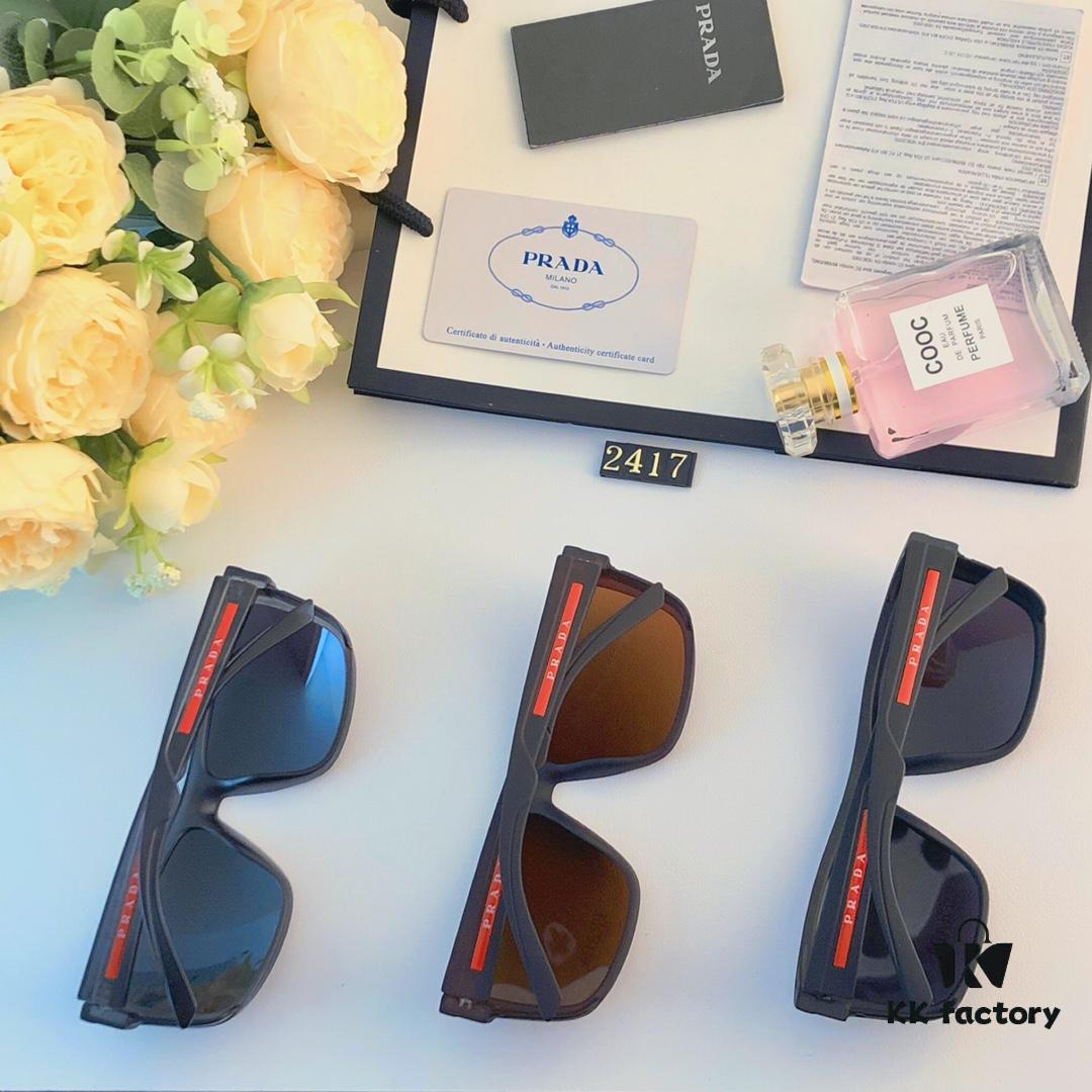 Prada New European and American Fashion Sports Cycling Driving Sunglasses for Men, Windproof Shades, Trendy Unisex Eyewear