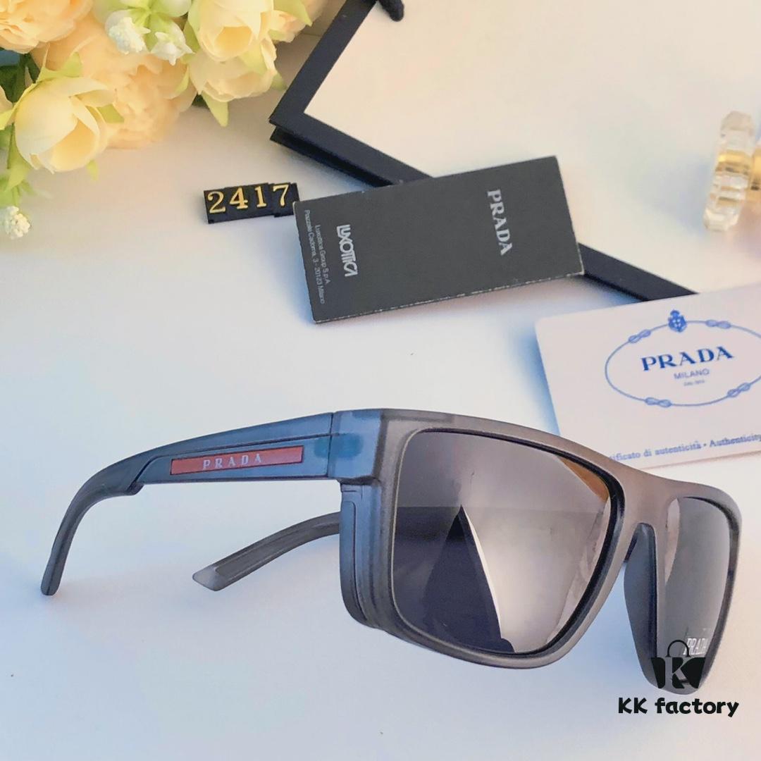 Prada New European and American Fashion Sports Cycling Driving Sunglasses for Men, Windproof Shades, Trendy Unisex Eyewear