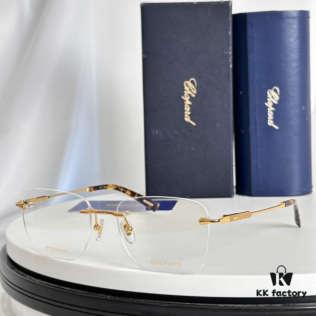 Chopard Titanium High-Quality Optical Frame with IP Plating, Model: VCHG58, Size: 57□17-145
