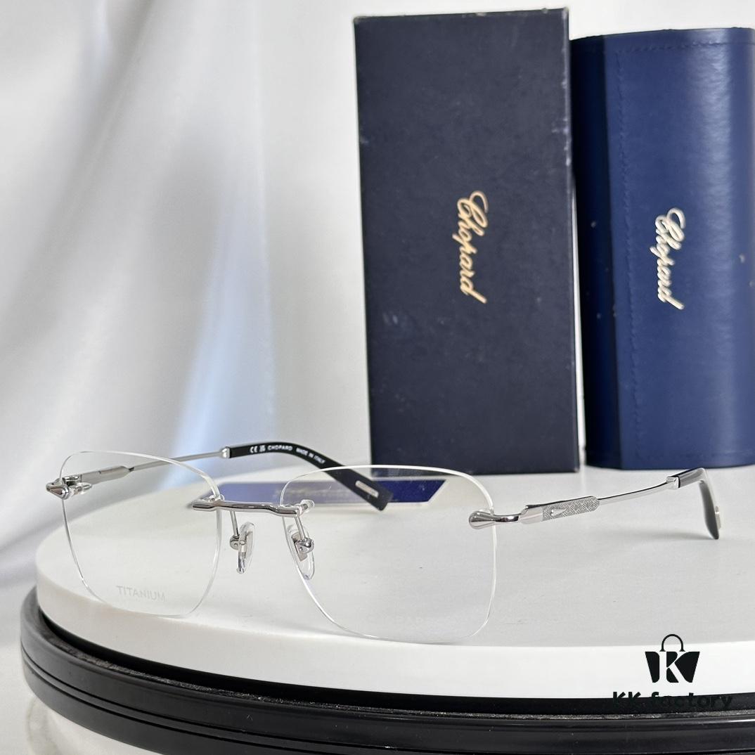 Chopard Titanium High-Quality Optical Frame with IP Plating, Model: VCHG58, Size: 57□17-145