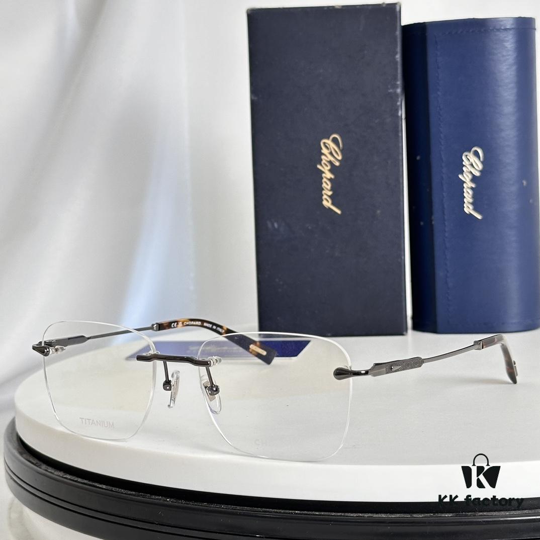 Chopard Titanium High-Quality Optical Frame with IP Plating, Model: VCHG58, Size: 57□17-145