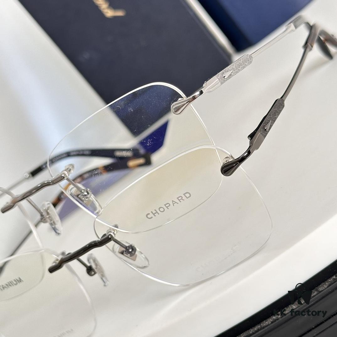 Chopard Titanium High-Quality Optical Frame with IP Plating, Model: VCHG58, Size: 57□17-145