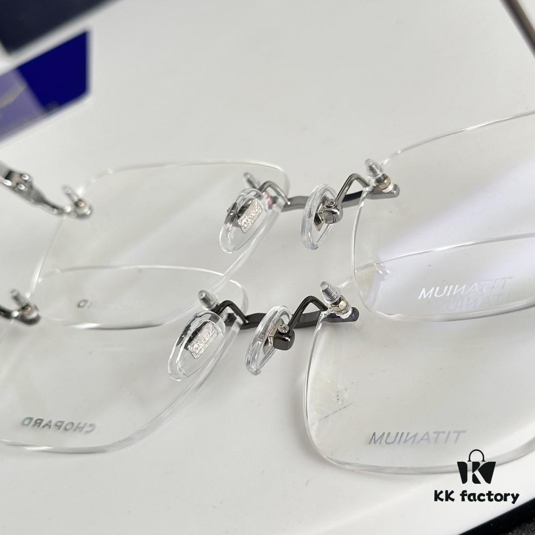 Chopard Titanium High-Quality Optical Frame with IP Plating, Model: VCHG58, Size: 57□17-145