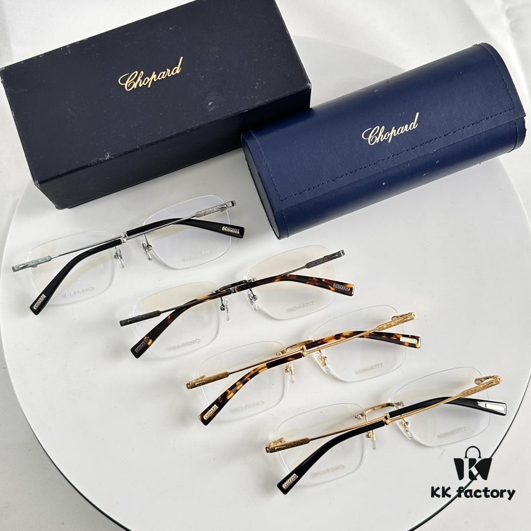 Chopard Titanium High-Quality Optical Frame with IP Plating, Model: VCHG58, Size: 57□17-145