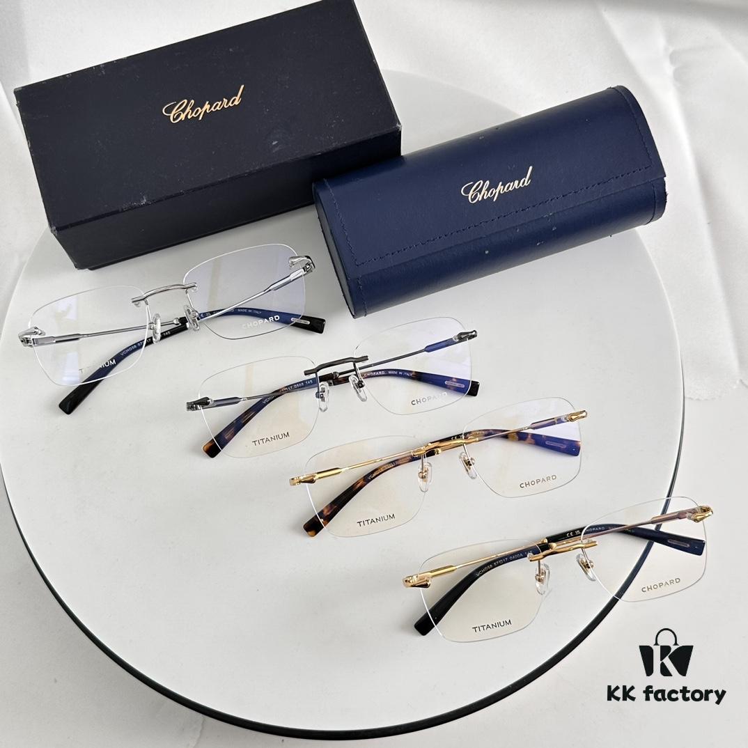 Chopard Titanium High-Quality Optical Frame with IP Plating, Model: VCHG58, Size: 57□17-145