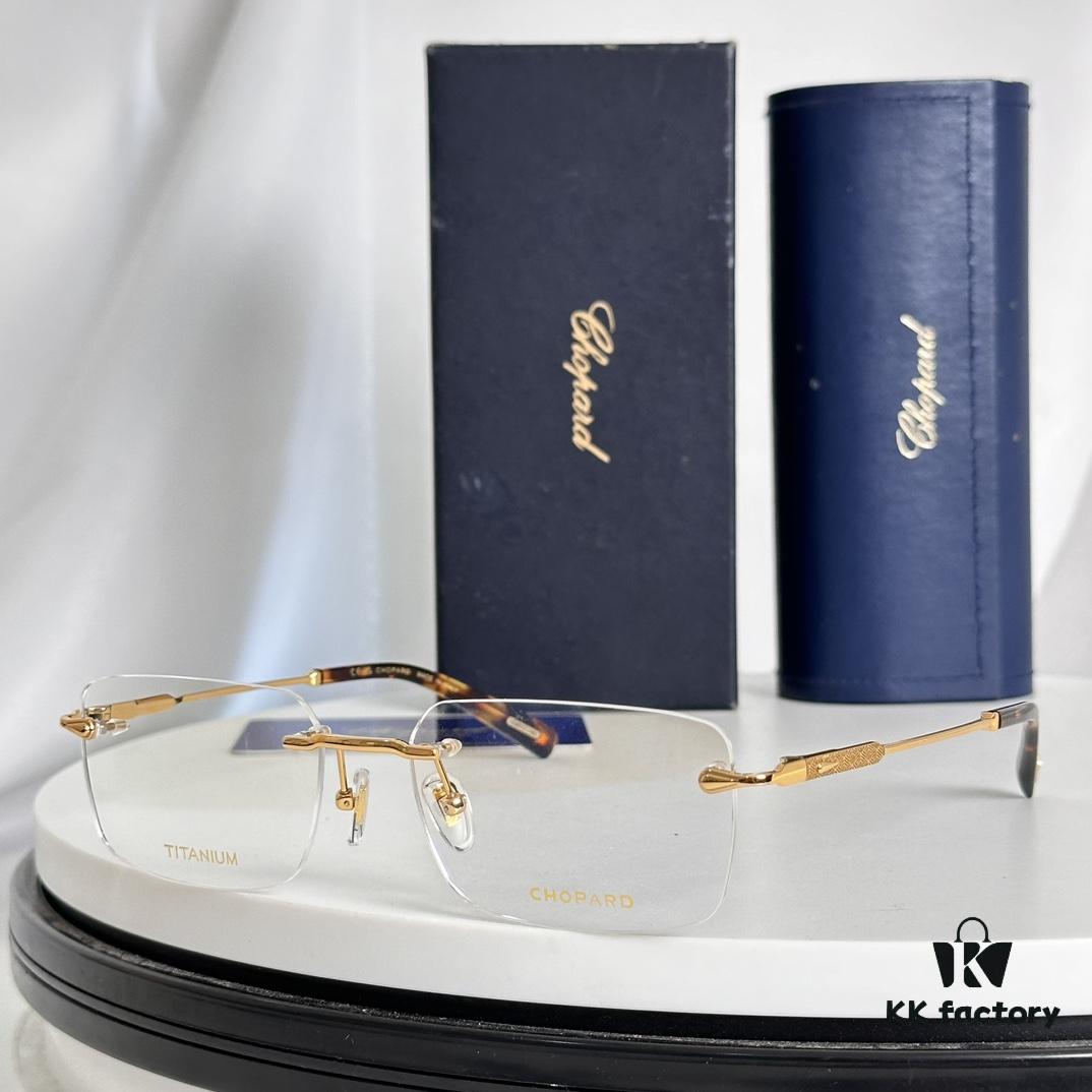 Chopard Pure Titanium Optical Glasses, High-Quality Original Design with IP Plating, Model: VCHG57, 58-17-145