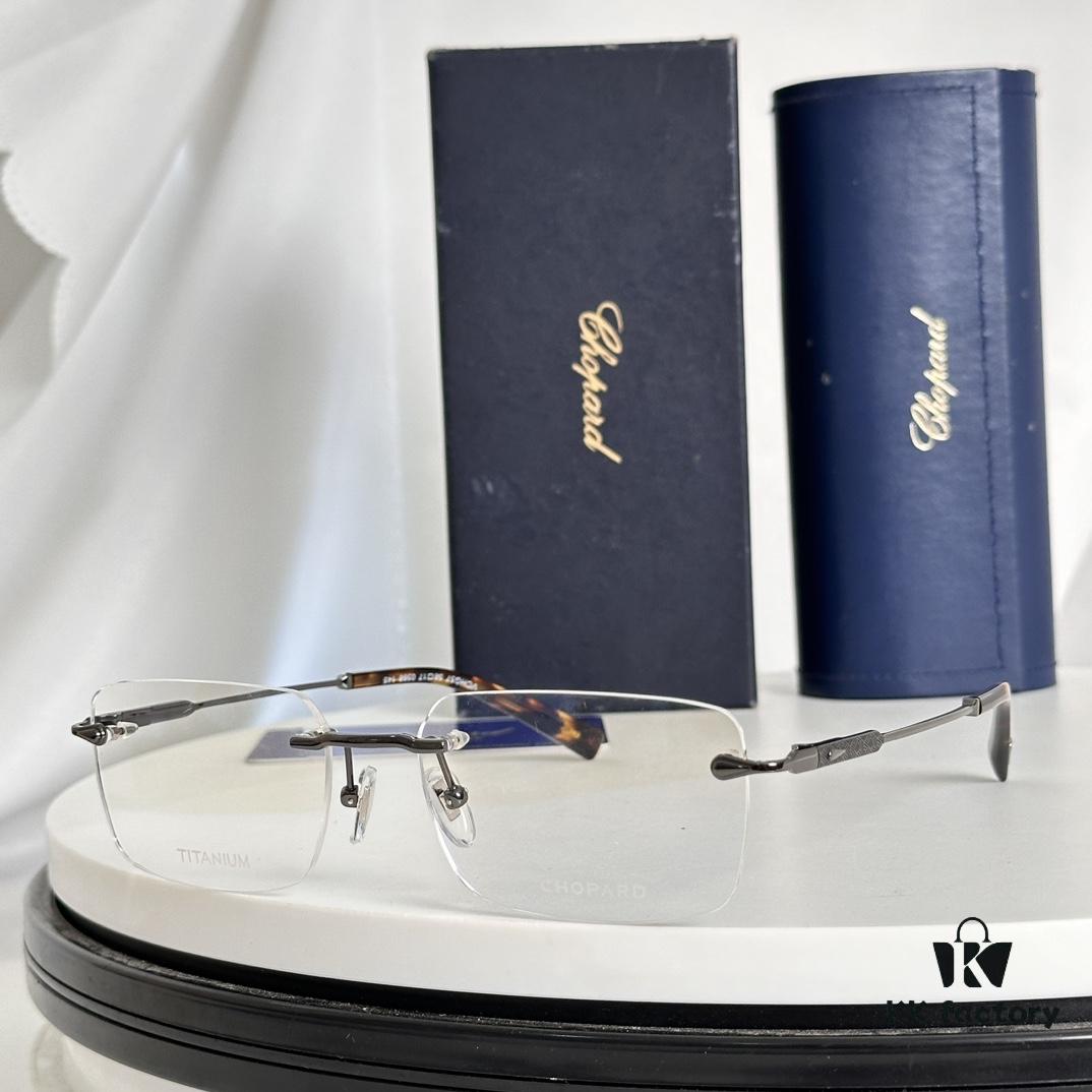 Chopard Pure Titanium Optical Glasses, High-Quality Original Design with IP Plating, Model: VCHG57, 58-17-145